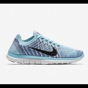 Nike Free 4.0 Flyknit Blue/purple size 8 womens